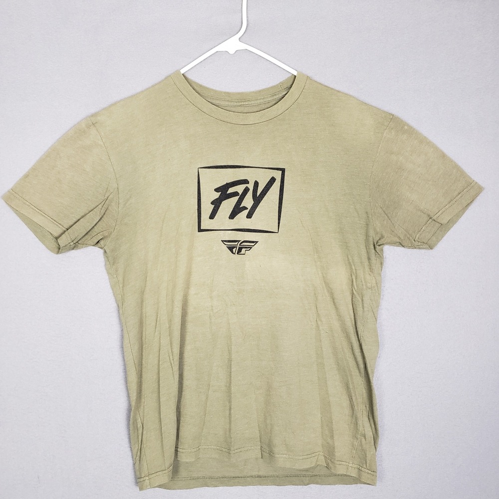 Fly Racing Men's Zoom Tee Shirt Light Olive Green Motocore Extreme Sports Size M